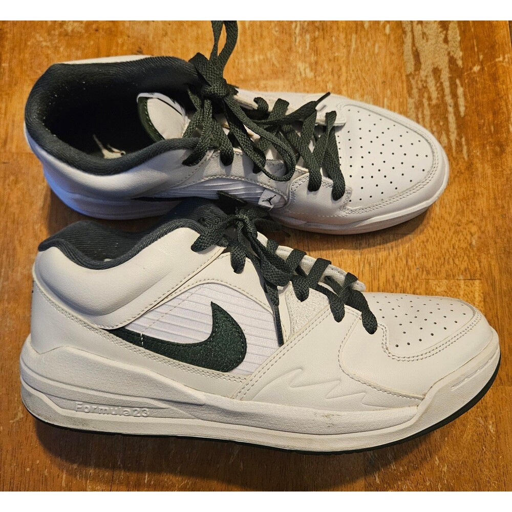 Nike Jordan Stadium 90 Shoes Women's 10.5 White Olive Green Textured Formula 23
